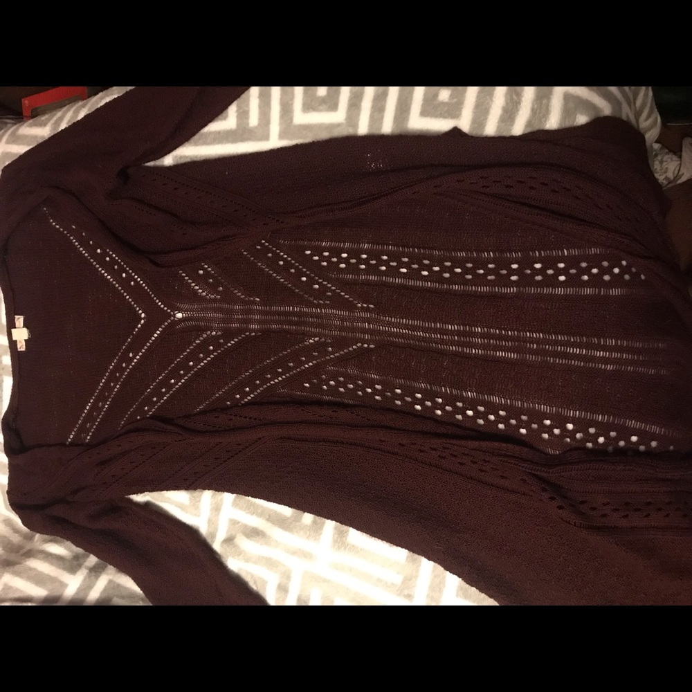 Maroon cardigan